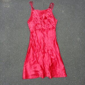 Red Nighty Night Gown Sleepwear Made in USA Women's size 5 Rayon/Acetate